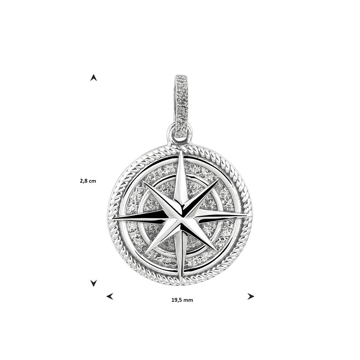zilver geoxideerd hanger oxi ster 1101732 - PansiteNederland.nl