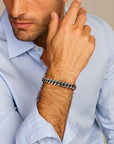 Zilver Geoxideerd Armband Oxi Gourmette 6-Zijdes Geslepen 8,5 mm 1101760 - PansiteNederland.nl