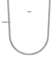 Zilver Geoxideerd Collier Oxi Gourmette 6-Zijdes Geslepen 4,6 mm 1101766 - PansiteNederland.nl