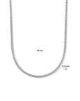 Zilver Geoxideerd Gourmette 6-Zijdes Geslepen Oxi 5,0 mm 1101768 - PansiteNederland.nl