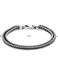 Zilveren armband vossestaart 6,5 mm zilver geoxideerd 1101645