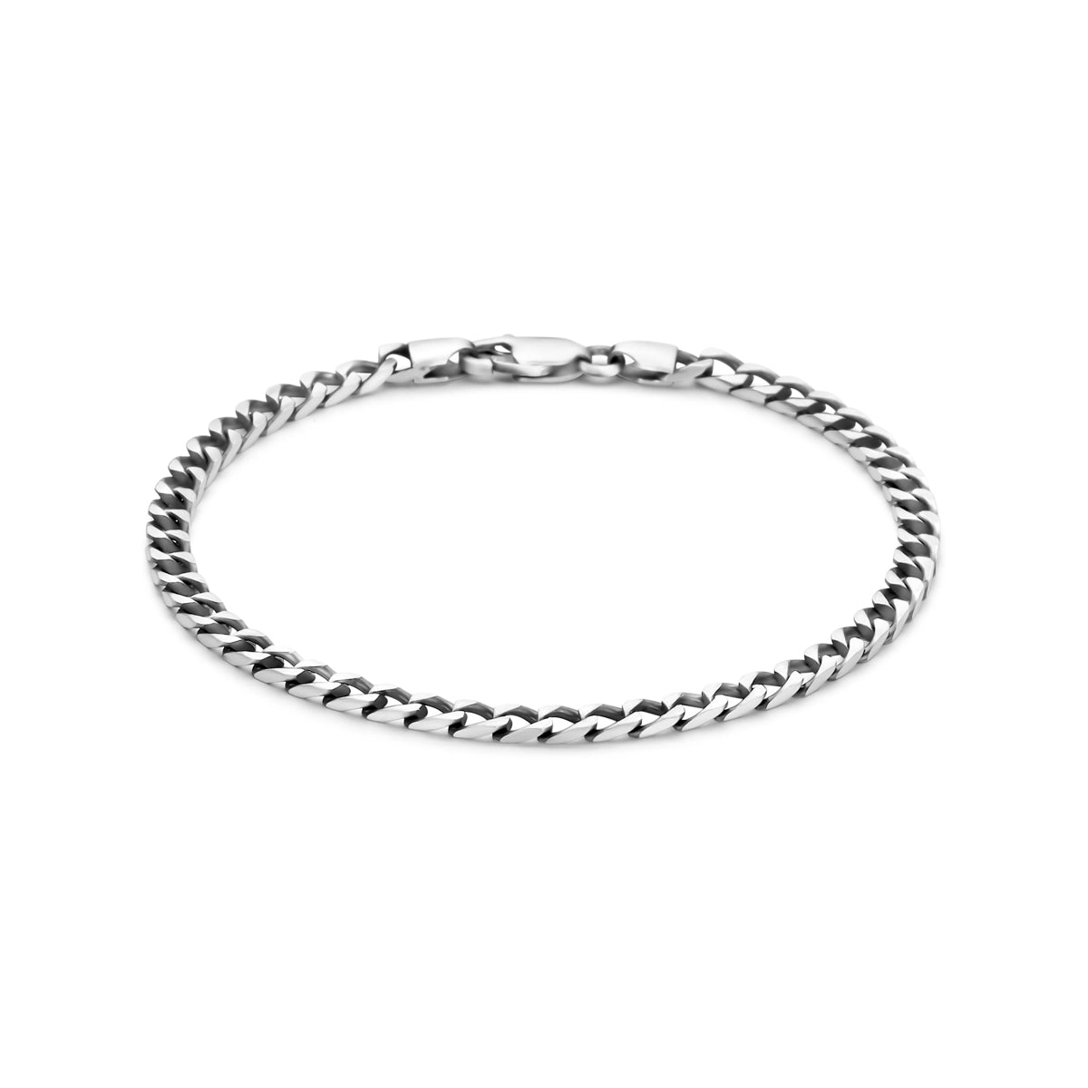 Armband oxi gourmette zilver geoxideerd 3,8 mm