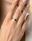ZINZI zilveren ring met paperclip schakels en rechthoekig glanzend plaatje ZIR2530 - PansiteNederland.nl