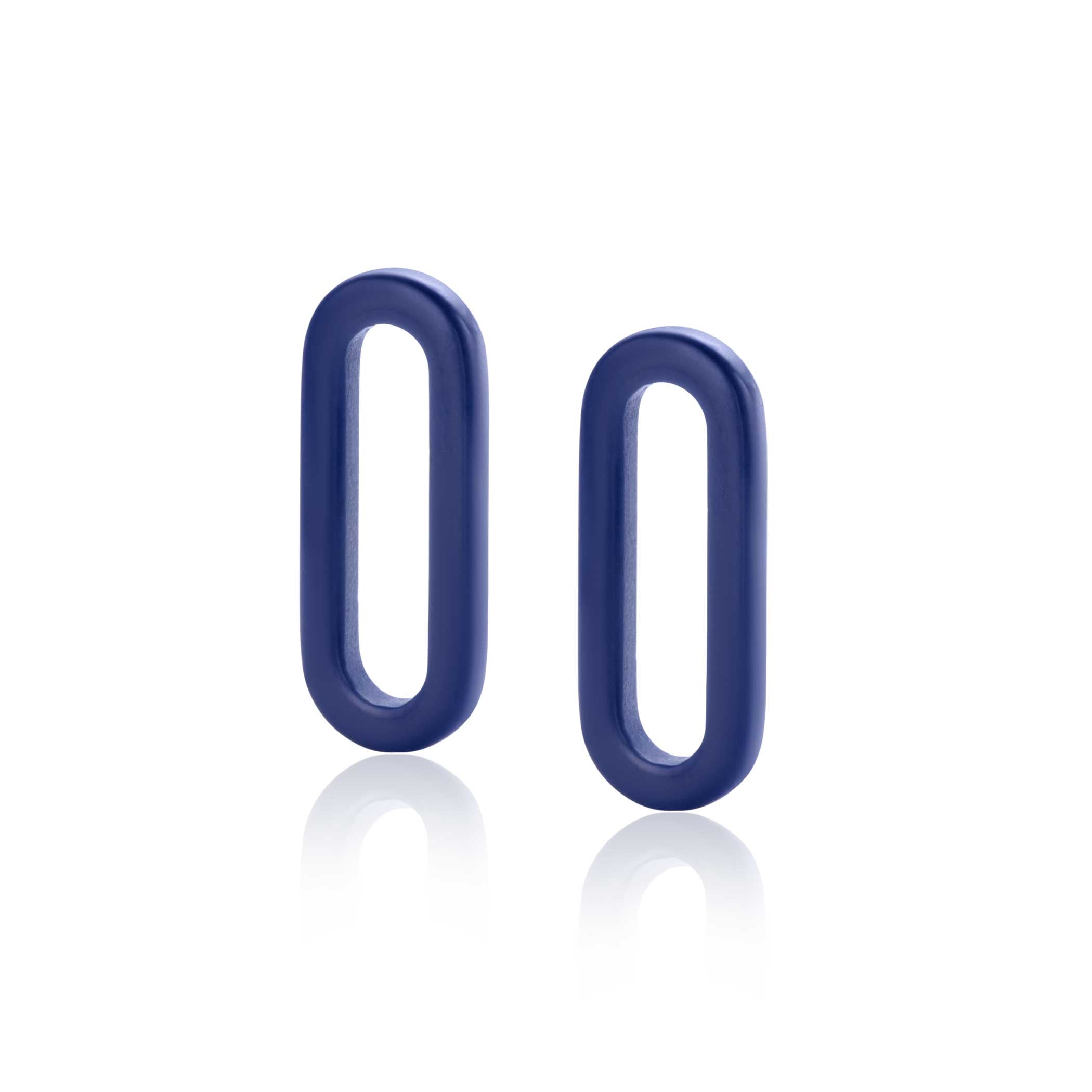 ZINZI Oorbedels 19mm zilver blauw - ZICH2455L