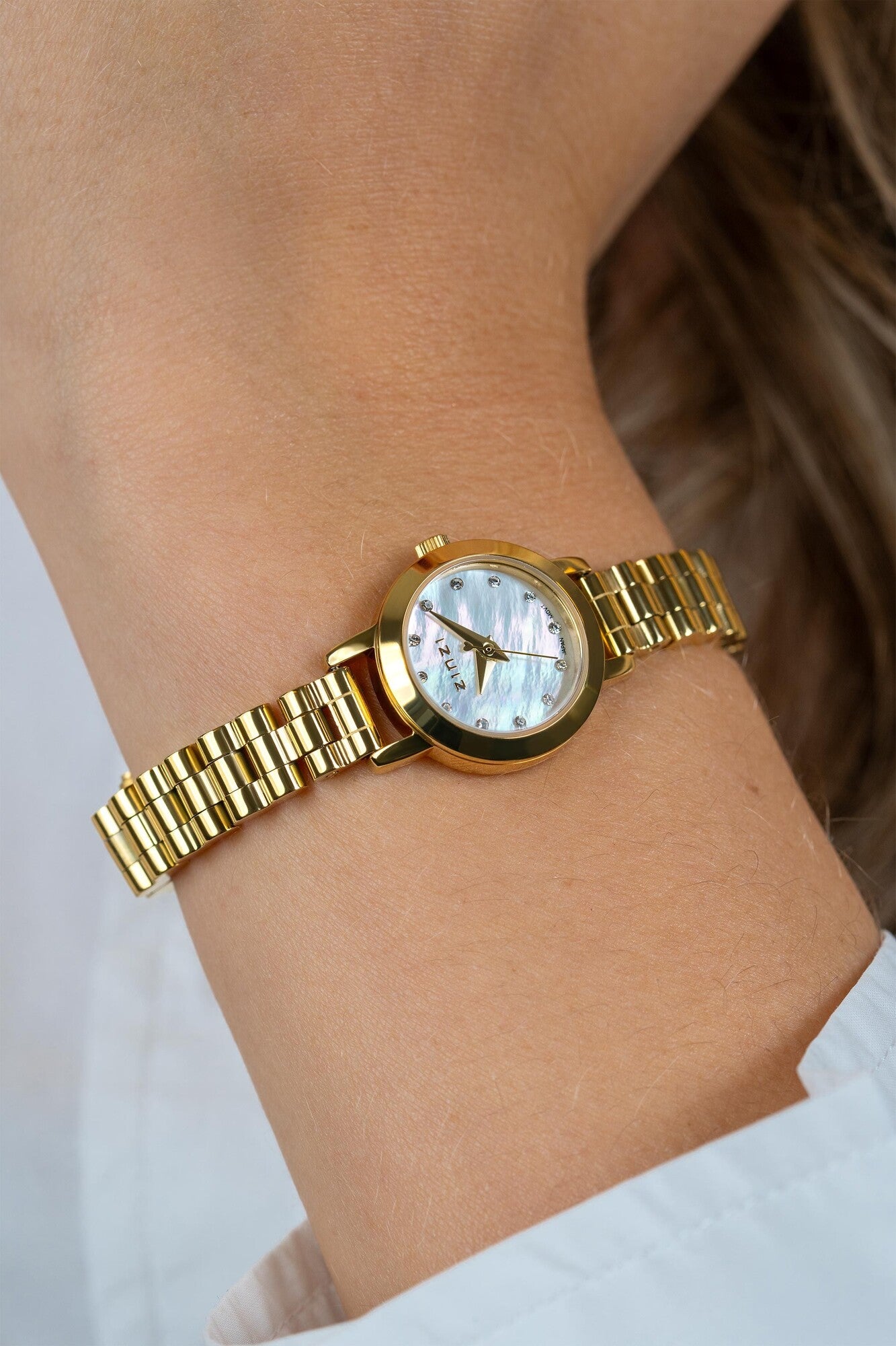 ZINZI Horloge met Witte Zirkonia 20mm - ZIW3134