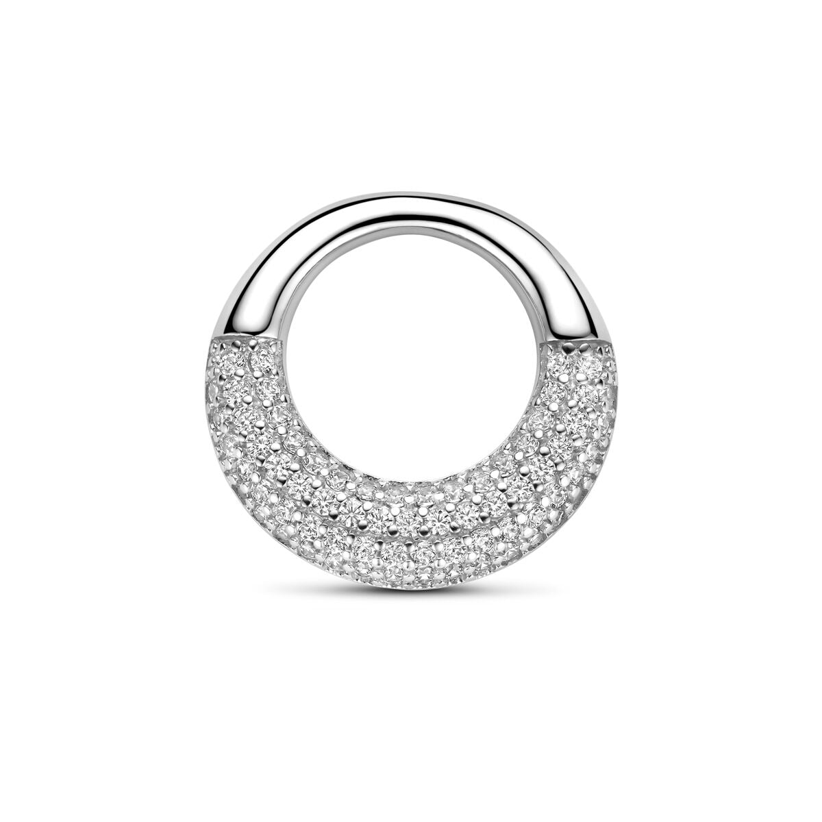 Zilveren gerhodineerde hanger zirkonia 18,5 mm - 1341318 - PansiteNederland.nl