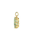 14K geelgouden hanger groen amethist 20 mm - 4033643 - PansiteNederland.nl