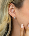 ZINZI gold plated zilveren oorstekers peer- en rondvormig met zirkonia 6,5mm ZIO2726Y - PansiteNederland.nl
