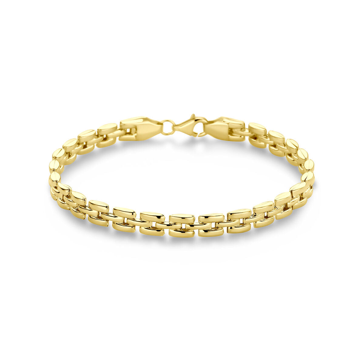 Armband panter 5,3 mm 19 cm 14K geelgoud