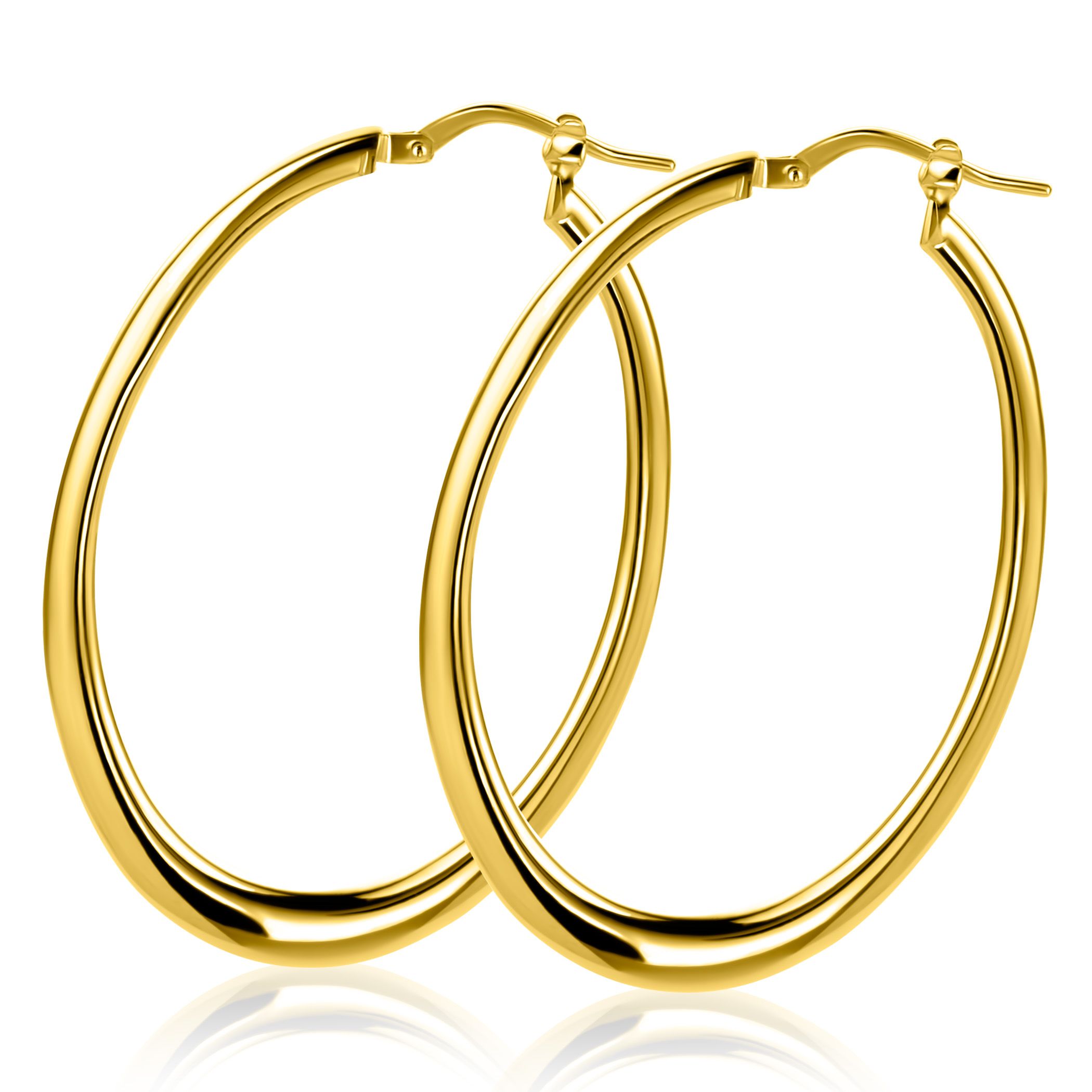 ZINZI Verguld Zilveren Oorbellen 48mm - ZIO2701G