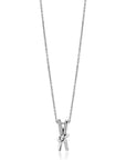 ZINZI zilveren ketting met hanger 19mm, bezet met witte zirkonia's ZIC2505 - PansiteNederland.nl