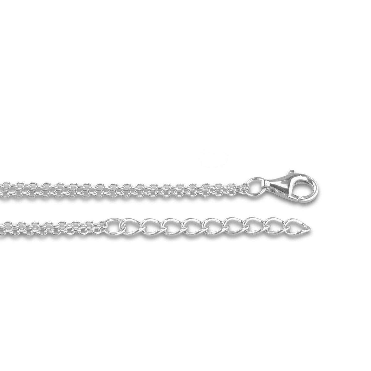 See You Fijn dubbel ankercollier in zilver – 126 – afbeelding 1