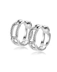 Mart Visser by Zinzi zilveren oorringen met luxe scharniersluiting glad 18 mm witte zirkonia's MVO28