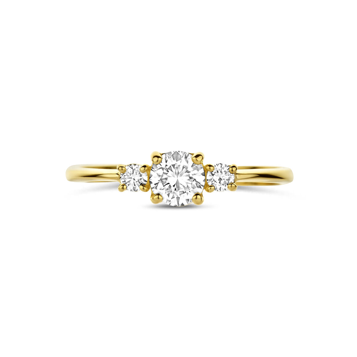 Fantasy Collection Trilogie ring lab grown diamant 0.50ct g vs 14K geelgoud