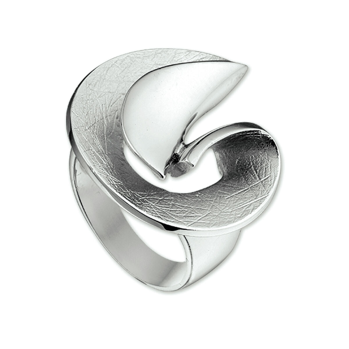 Ring zilver gediamanteerd
