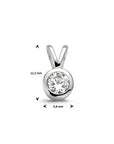 zilver gerhodineerd hanger zirkonia 1300468 - PansiteNederland.nl