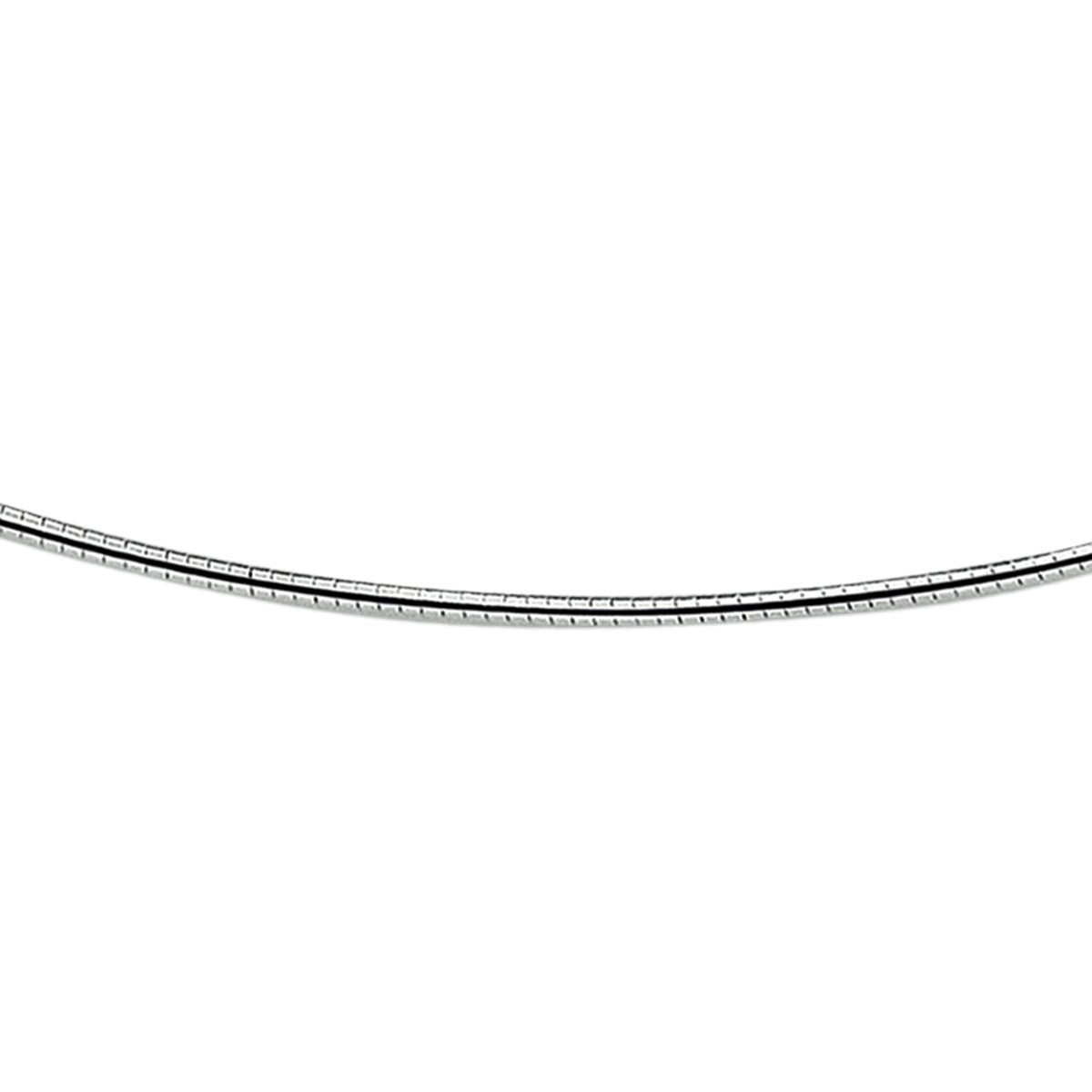 Zilveren collier omega rond 1,5 mm - 1300654
