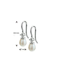 Zilver Gerhodineerd Oorhangers Parel En Zirkonia Franse Haak 1302150 - PansiteNederland.nl