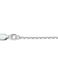 Zilver Gerhodineerd Collier Anker Gediamanteerd 1,6 mm 1302390