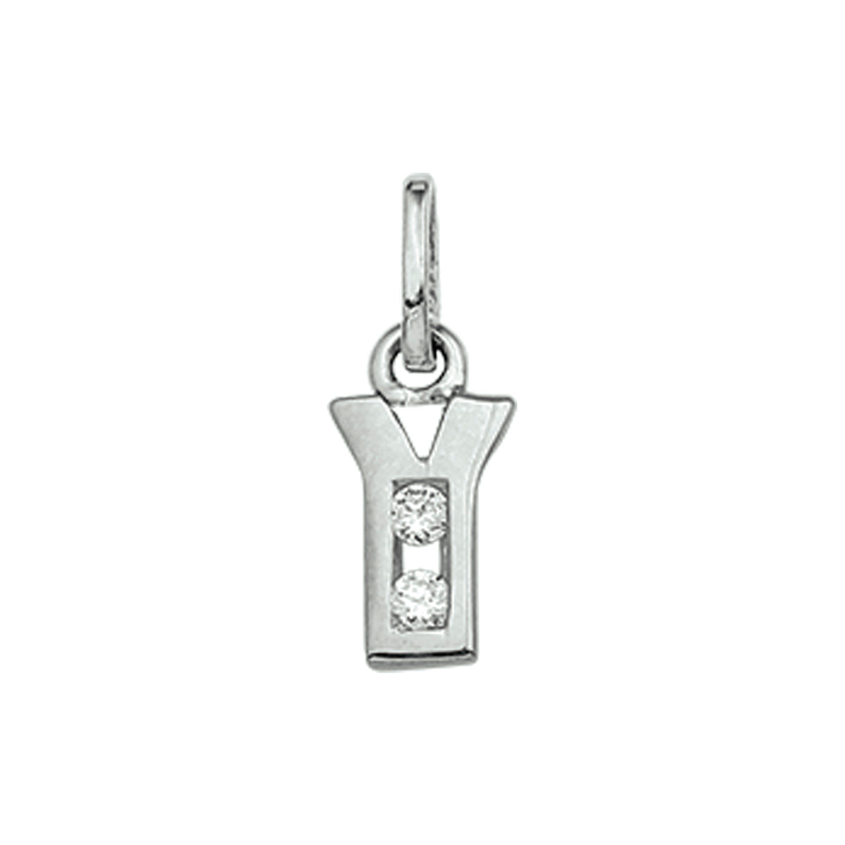 Hanger letter Y zirkonia 9 mm zilver #Letter_Y