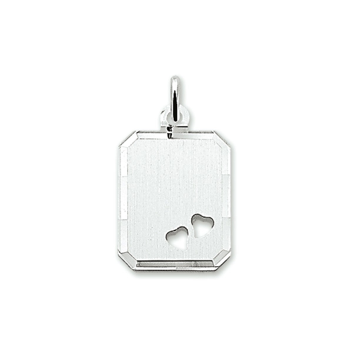 zilver gerhodineerd graveerhanger hartjes gediamanteerd 1304634 - PansiteNederland.nl