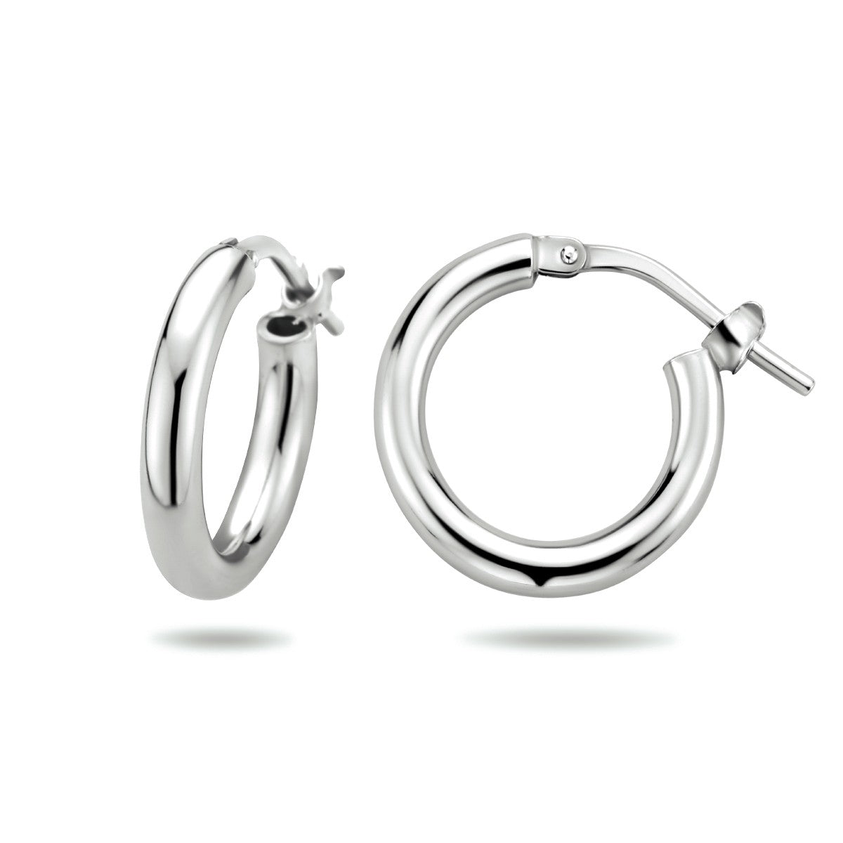 Zilver Gerhodineerd Oorringen 2,5 MM Ronde Buis 1304775 - PansiteNederland.nl