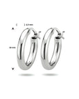 Zilver Gerhodineerd Oorringen 2,5 MM Ronde Buis 1304775 - PansiteNederland.nl