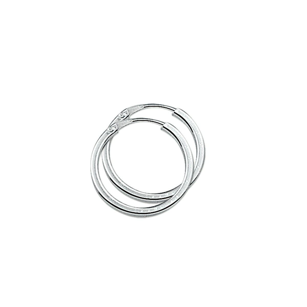 Zilver Gerhodineerd Oorringen 2,0 MM Vierkante Buis 1304847 - PansiteNederland.nl