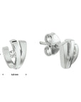 Zilver Gerhodineerd Oorknoppen Zirkonia Poli/Mat 1304932 - PansiteNederland.nl