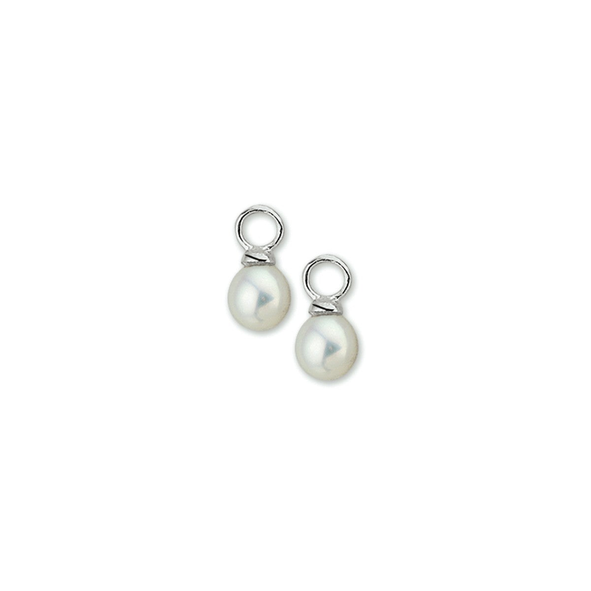 Zilver Gerhodineerd Oorringhangers Parel 1305786 - PansiteNederland.nl