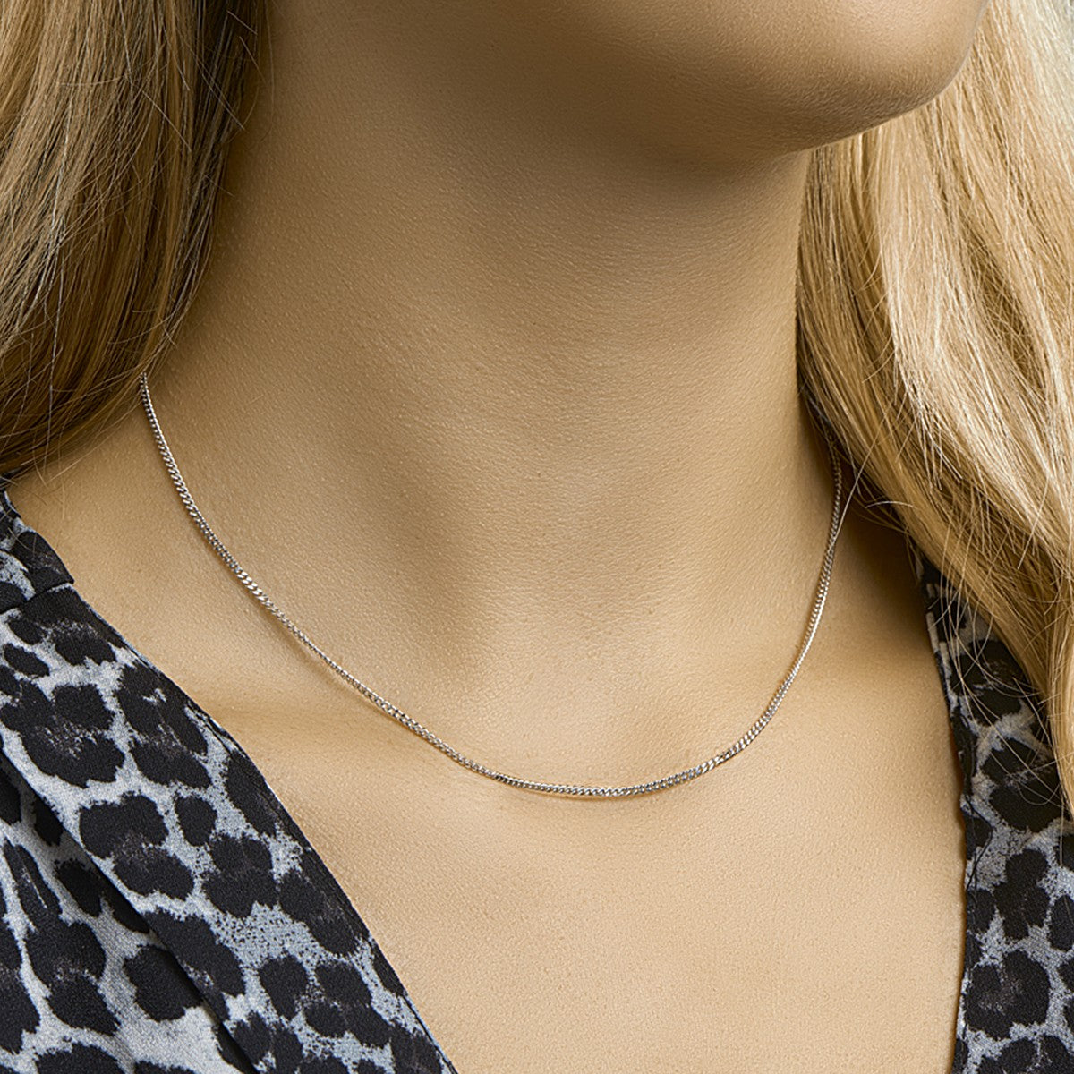 Zilver Gerhodineerd Collier Gourmette 4-Zijdes Geslepen 1,8 mm 1306150 - PansiteNederland.nl