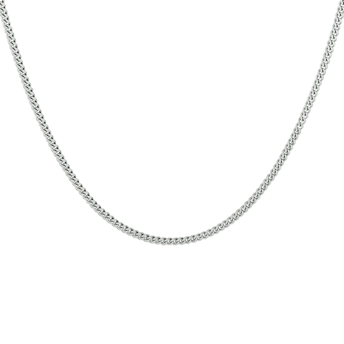 Zilver Gerhodineerd Collier Gourmette 4-Zijdes Geslepen 1,8 mm 1306150 - PansiteNederland.nl