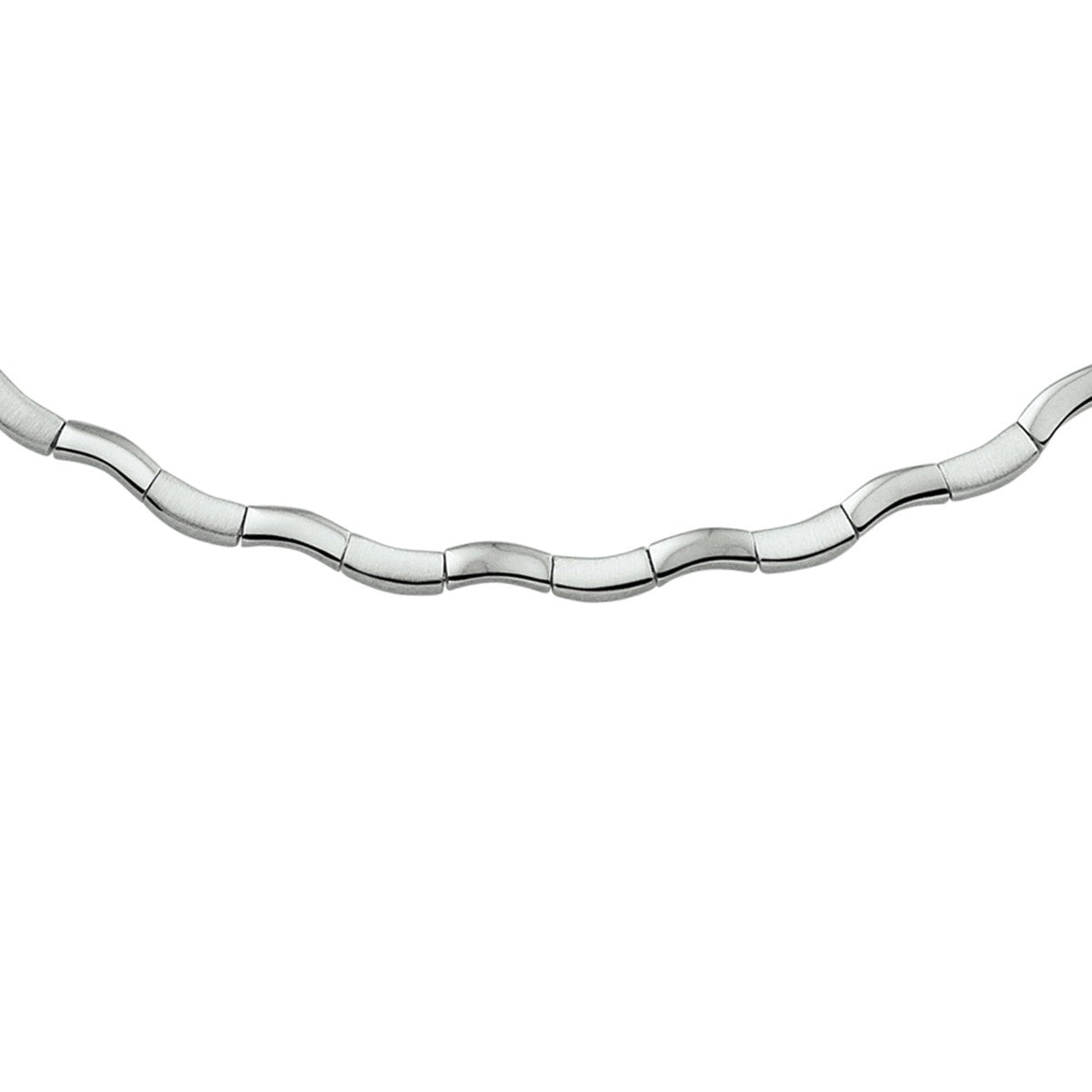 zilver gerhodineerd collier poli/mat 4,2 mm 43 cm 1306923 - PansiteNederland.nl