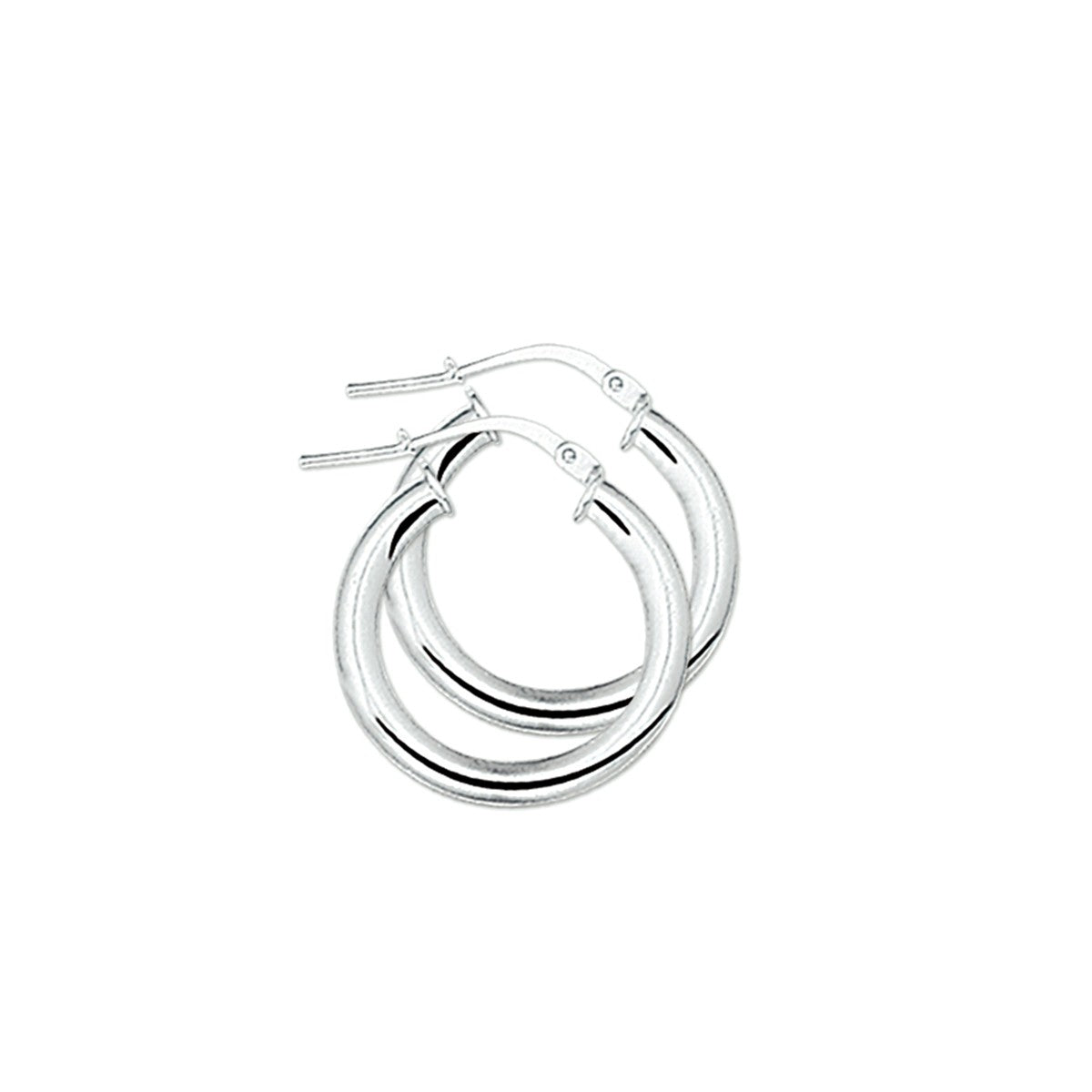 Zilver Gerhodineerd Oorringen 4,0 MM Ronde Buis 1307317 - PansiteNederland.nl