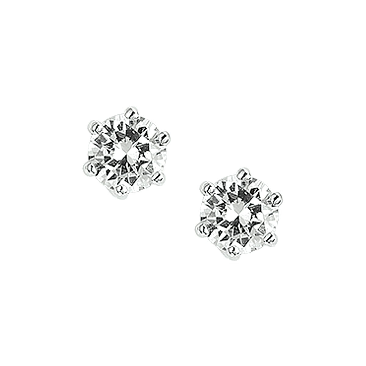 Zilver Gerhodineerd Oorknoppen Zirkonia 1307902 - PansiteNederland.nl