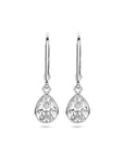 Zilver Gerhodineerd Oorhangers Zirkonia Brisur Haak 1308096 - PansiteNederland.nl