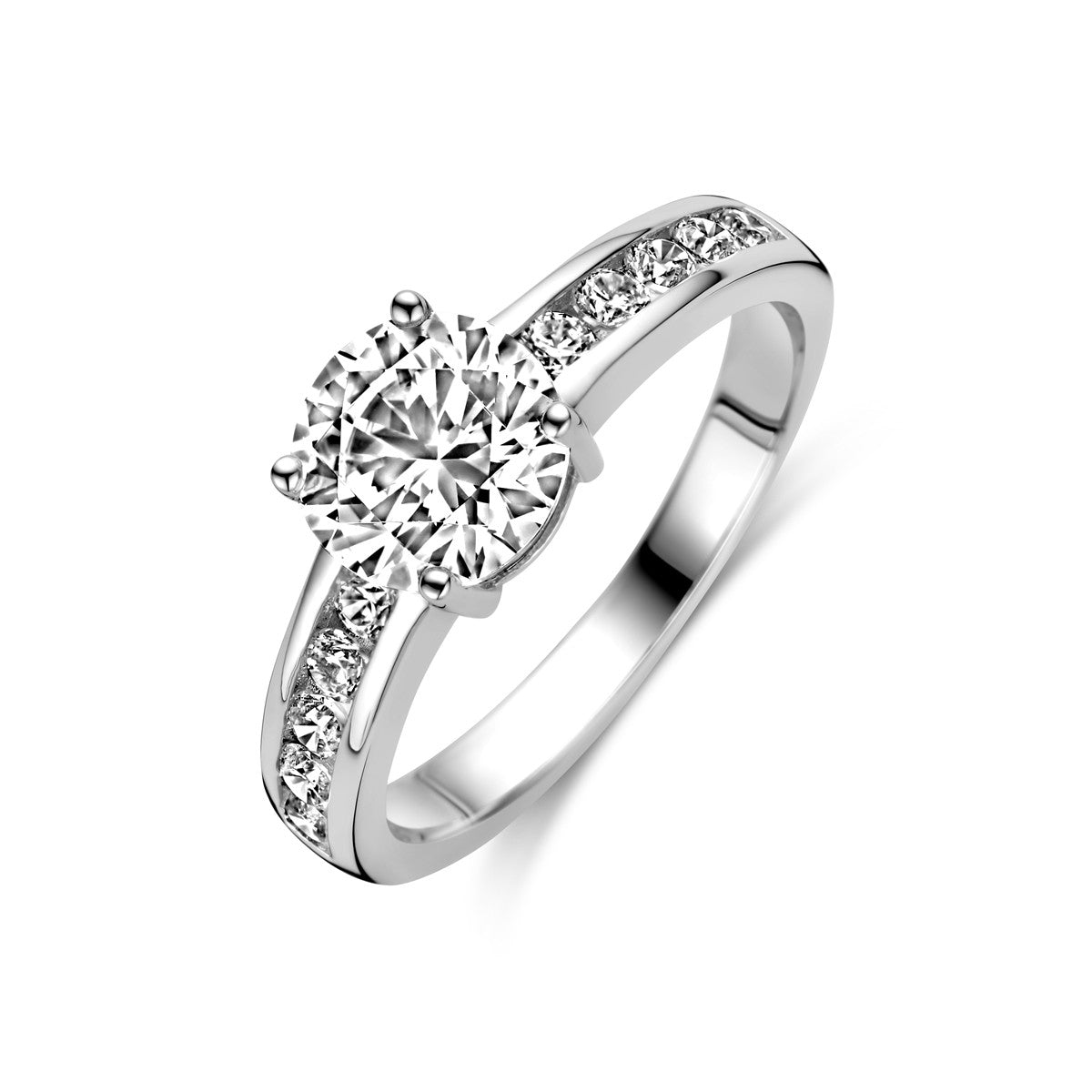 Gerhodineerd Zilver Ring Met Zirkonia 1308553 - PansiteNederland.nl