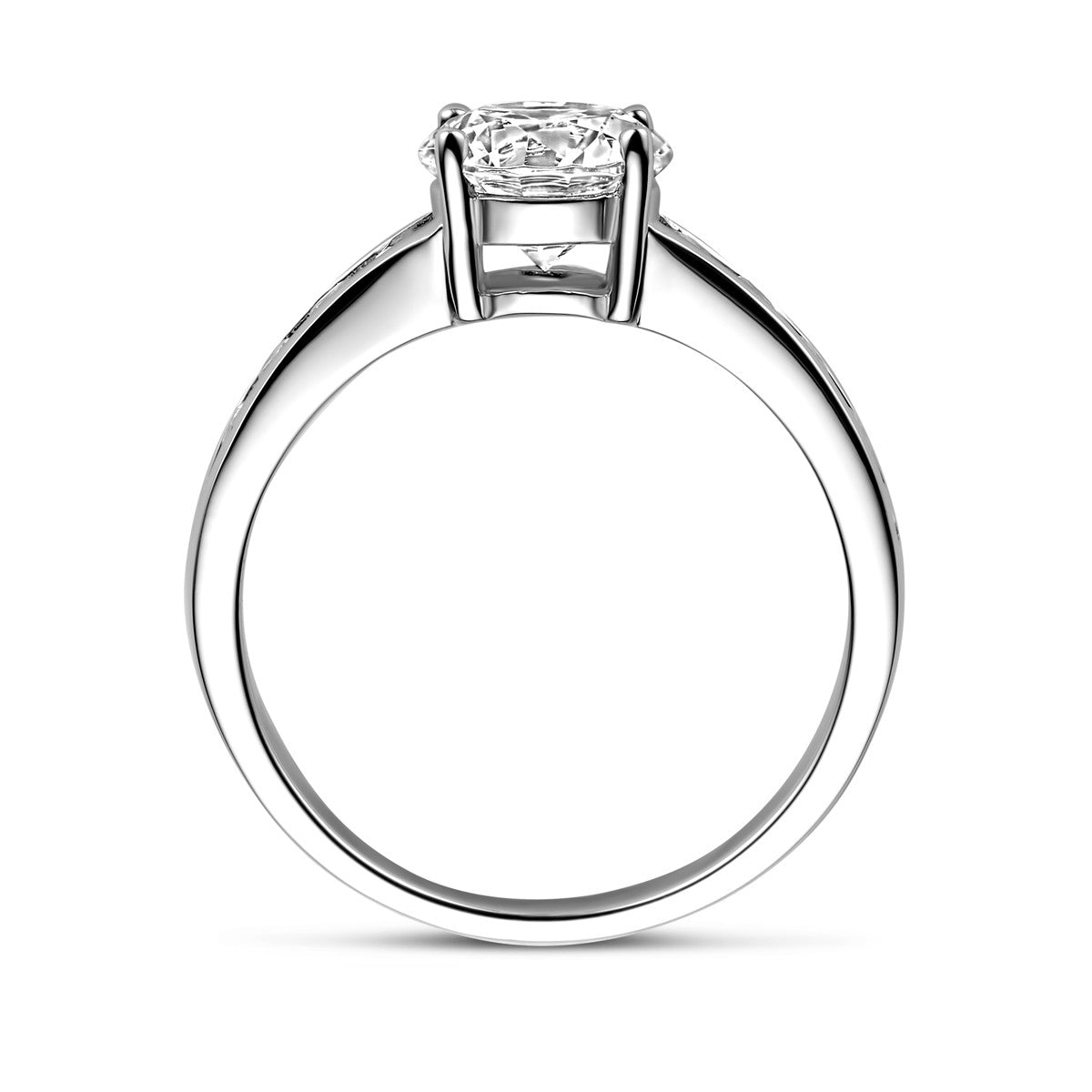 Gerhodineerd Zilver Ring Met Zirkonia 1308553 - PansiteNederland.nl