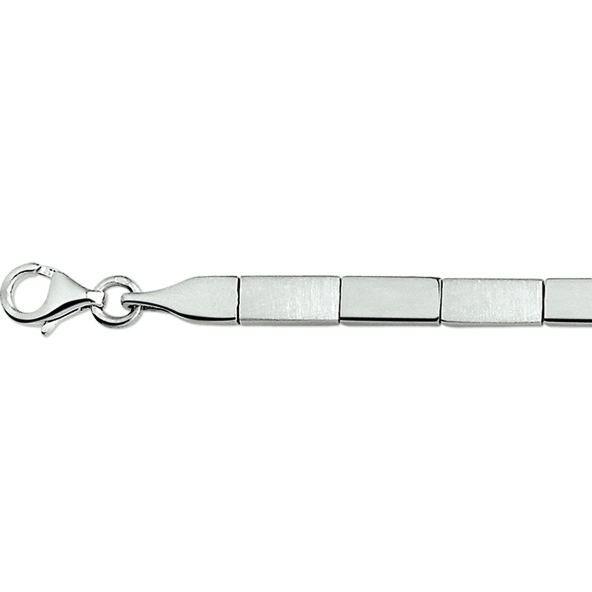 Zilver Gerhodineerd Armband Poli/Mat 4,5 Mm 19 Cm 1310450 - PansiteNederland.nl