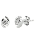 Zilver Gerhodineerd Oorknoppen Zirkonia 1311107 - PansiteNederland.nl