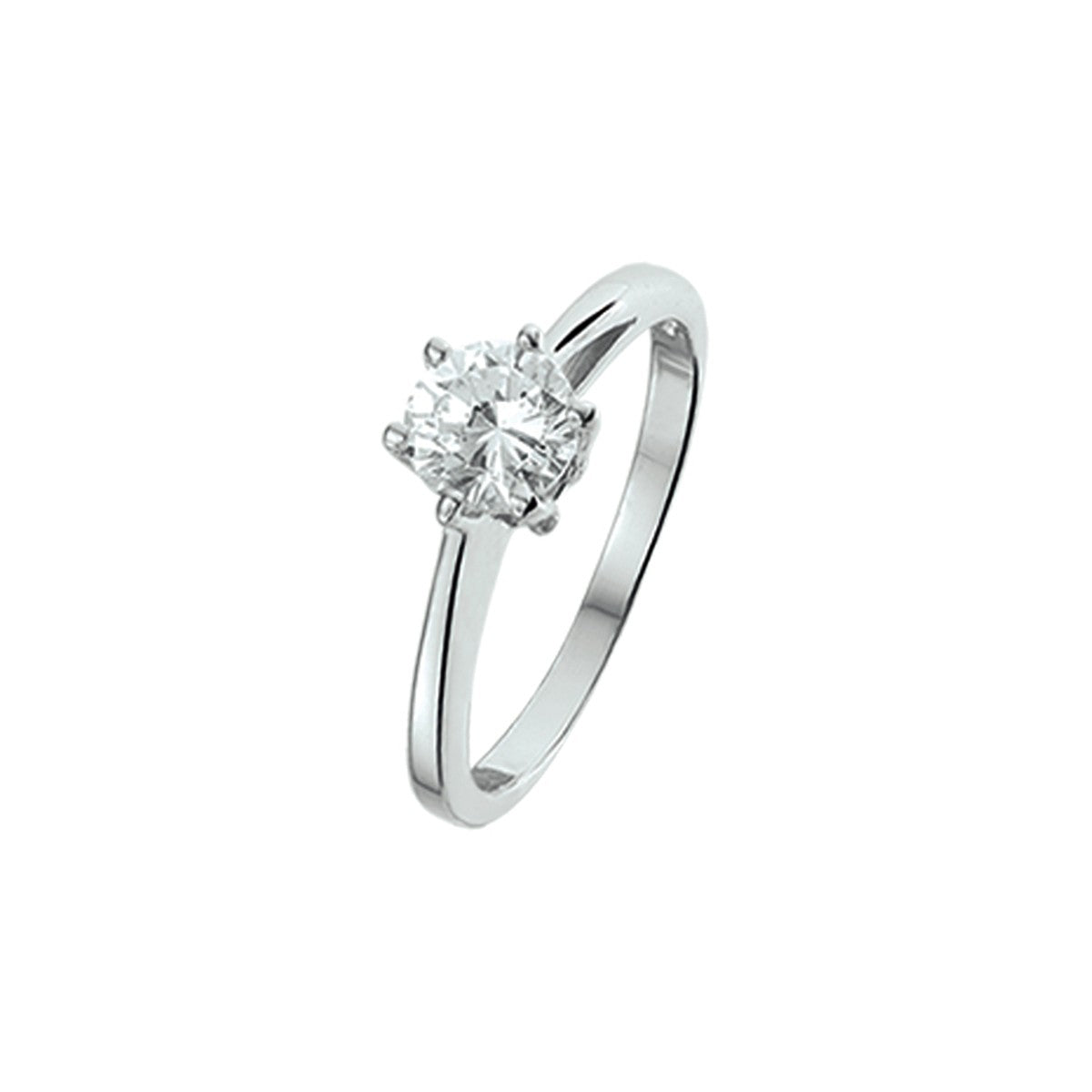 Gerhodineerd Zilver Ring Met Zirkonia 1311236 - PansiteNederland.nl