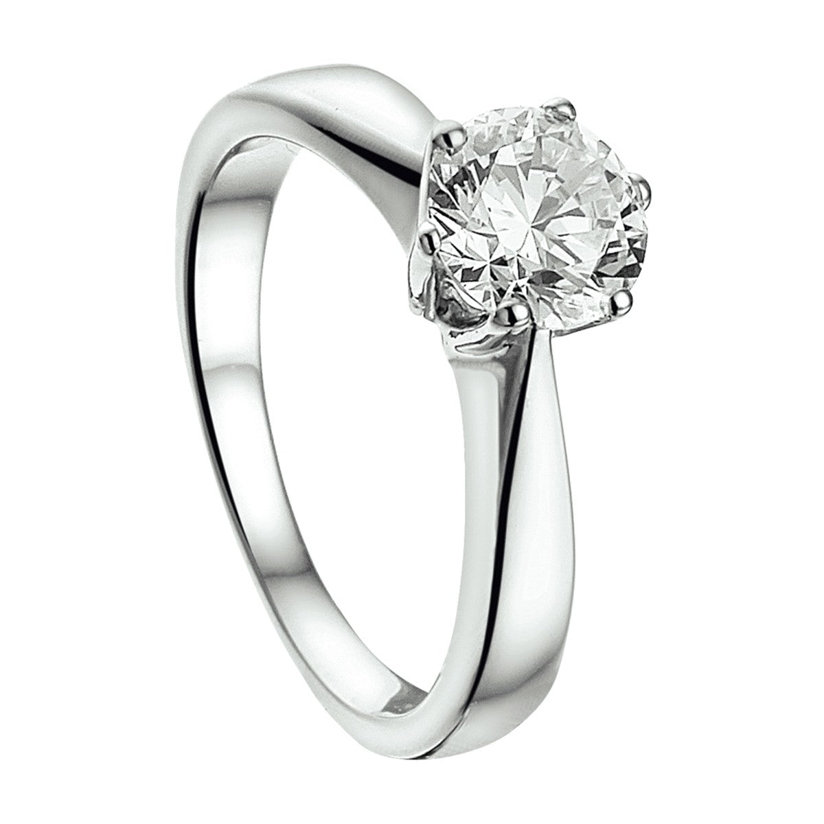 Gerhodineerd Zilver Ring Met Zirkonia 1316163 - PansiteNederland.nl