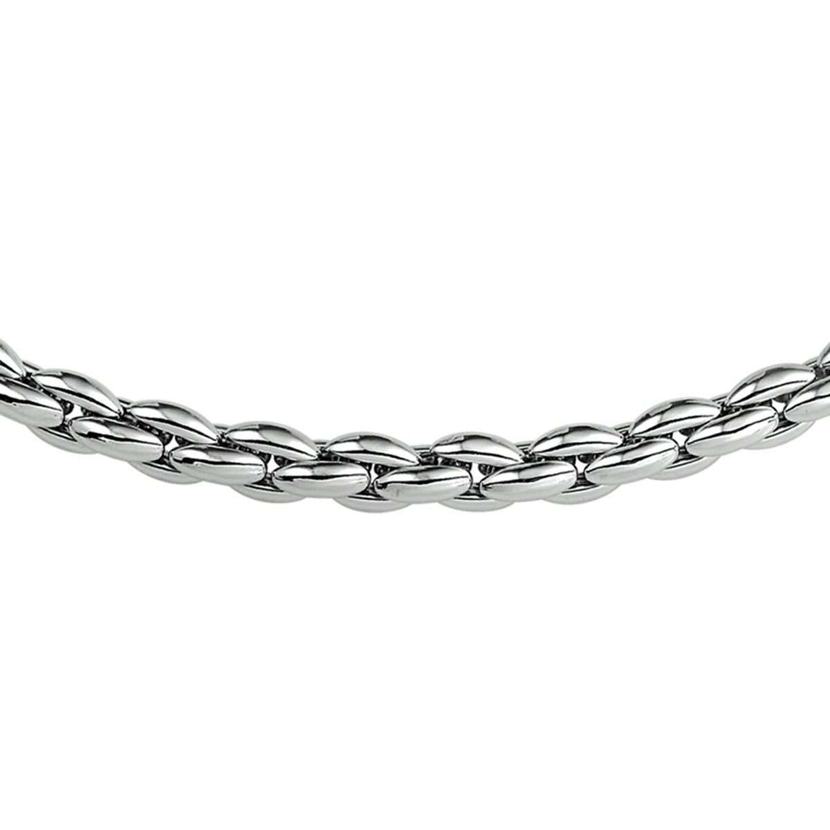 zilver gerhodineerd collier cardano 5,0 mm 45 cm 1311836 - PansiteNederland.nl