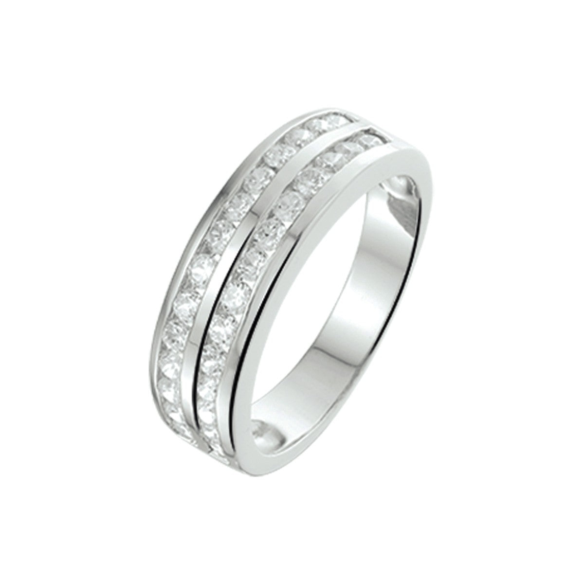 Gerhodineerd Zilver Ring Met Zirkonia 1313255 - PansiteNederland.nl