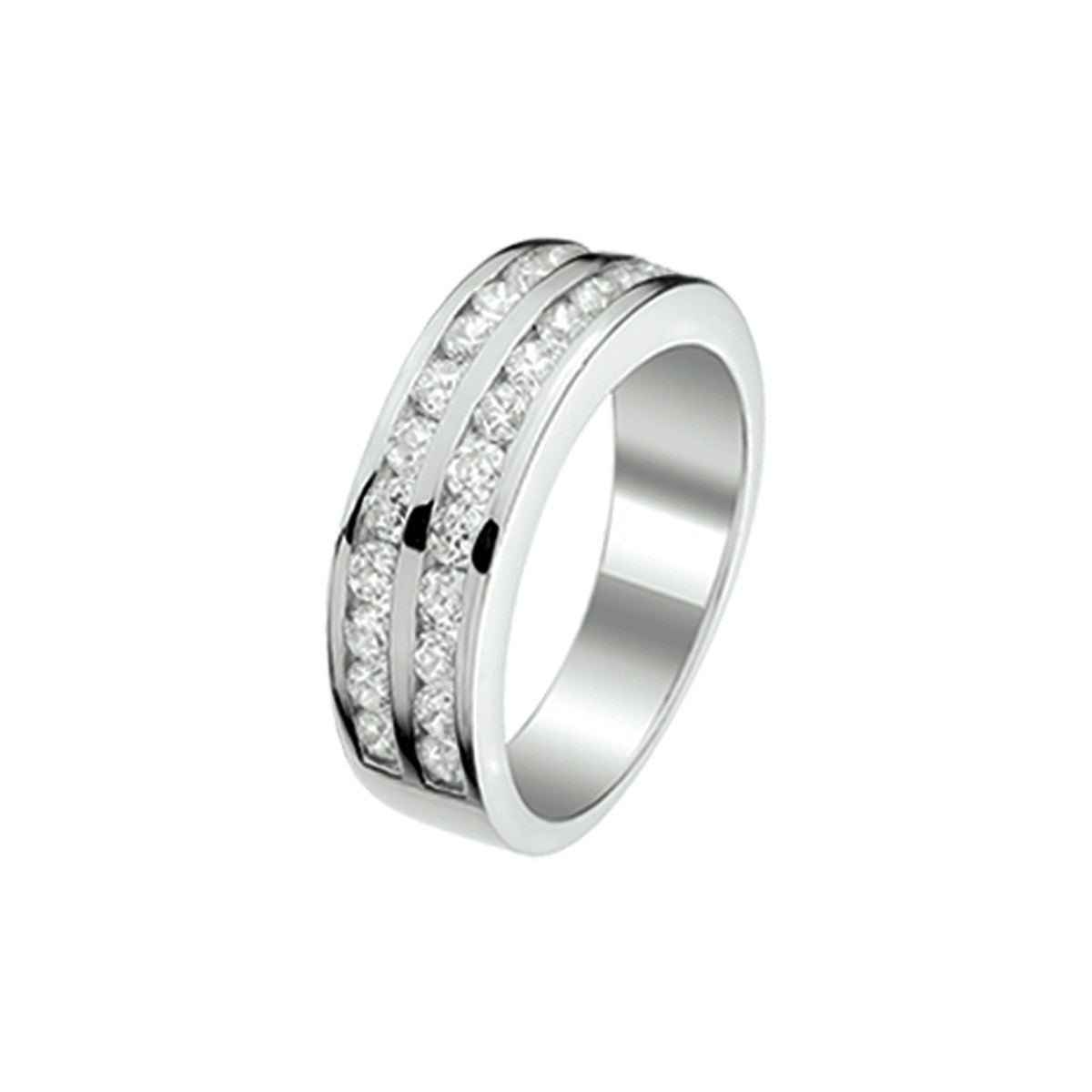 Gerhodineerd Zilver Ring Met Zirkonia 1313255 - PansiteNederland.nl