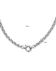 Zilver Gerhodineerd Collier Jasseron 7 mm Met Groot Springslot 1312159