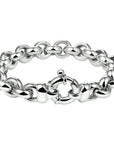 Zilver Gerhodineerd Armband Jasseron 10 mm Met Groot Springslot 1312161