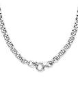 Zilver Gerhodineerd Collier Jasseron 11 mm Met Groot Springslot 1312167