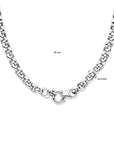 Zilver Gerhodineerd Collier Jasseron 11 mm Met Groot Springslot 1312167