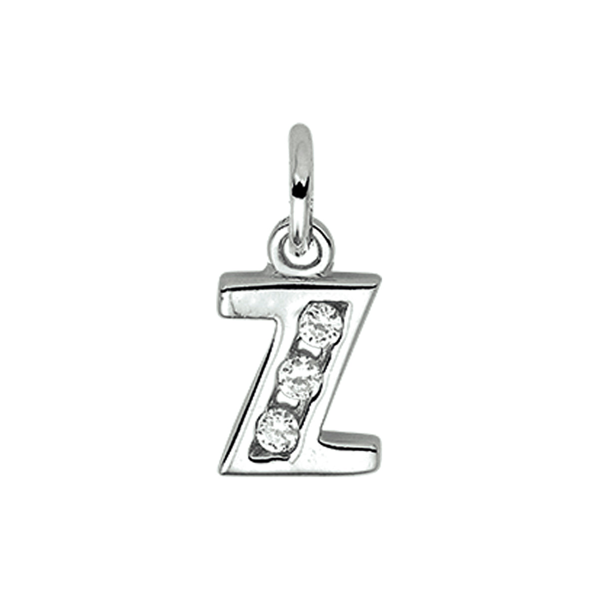 Hanger letter Z zirkonia 10,2 mm zilver #Letter_Z